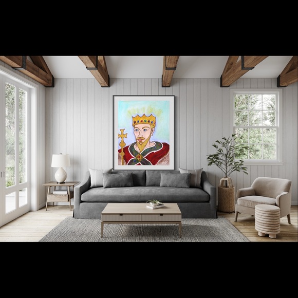 King William Book Forget-Me-Not Faery Tale Illustration Art Print Oil Painting - Picture 7 of 10